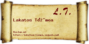Lakatos Tímea névjegykártya