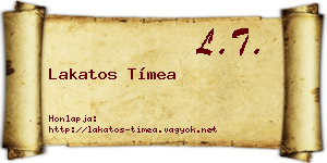 Lakatos Tímea névjegykártya